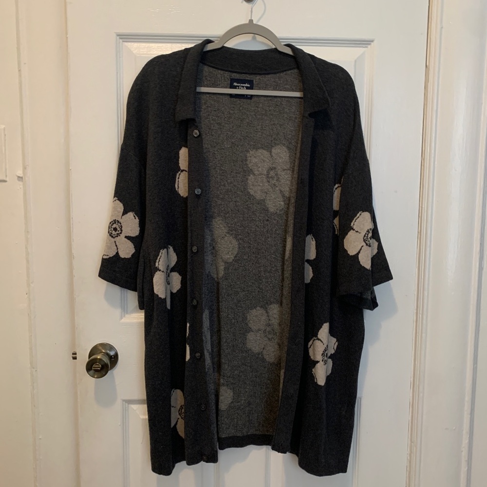 Abercrombie & Fitch Men’s Floral Short Sleeve Cardigan Size XXL